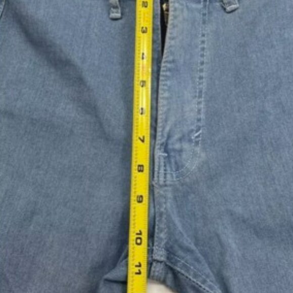 Prada 2 Pocket High Waisted Skinny Light Blue Jeans, Large Leather Logo Size 29 - Picture 9 of 10